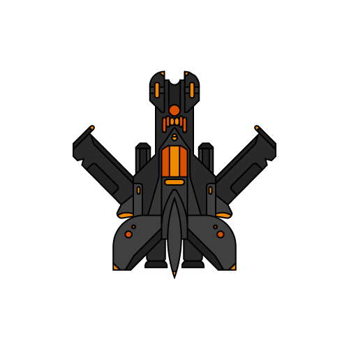 orange spaceship